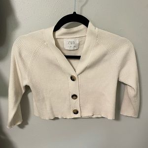 Little girls off white Zara Cardiagan cropped